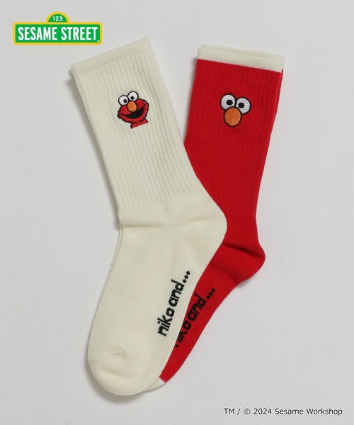niko and...（ニコアンド）の「【SESAME STREET(セサミストリート)】コラボ 2Pセットソックス（ソックス/靴下・レディース・ブルー/イエロー/レッド・FREE）」の3枚目の写真