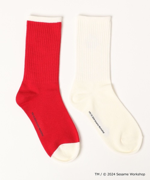niko and...（ニコアンド）の「【SESAME STREET(セサミストリート)】コラボ 2Pセットソックス（ソックス/靴下・レディース・ブルー/イエロー/レッド・FREE）」の19枚目の写真