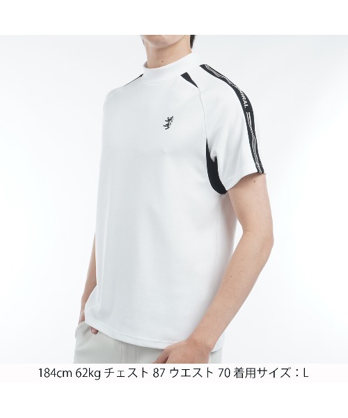 Admiral Golf（アドミラル　ゴルフ）の「CARAT ｱｽﾚﾃｨｯｸﾓｯｸﾈｯｸｼｬﾂ（その他トップス・メンズ・ブラック/ホワイト・LL/L/M）」の3枚目の写真