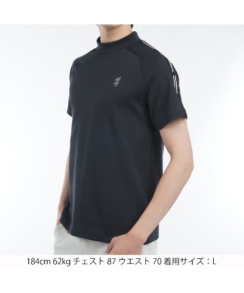 Admiral Golf（アドミラル　ゴルフ）の「CARAT ｱｽﾚﾃｨｯｸﾓｯｸﾈｯｸｼｬﾂ（その他トップス・メンズ・ブラック/ホワイト・LL/L/M）」の6枚目の写真