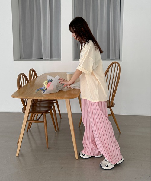 PILIT（ピリット）の「ストライプパジャマパンツ（その他パンツ・レディース・ピンク/ブルー・MEDIUM）」の10枚目の写真