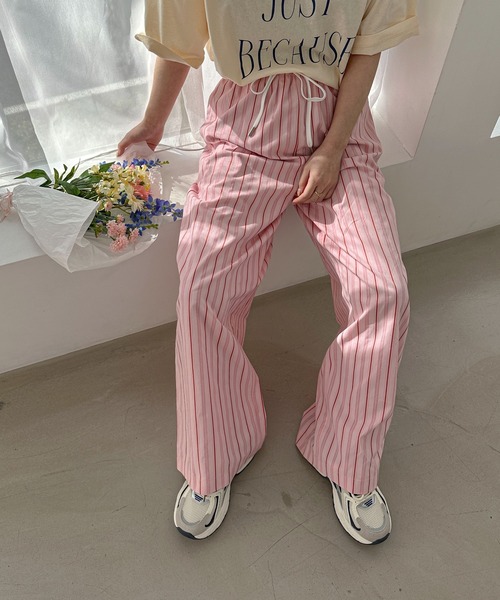 PILIT（ピリット）の「ストライプパジャマパンツ（その他パンツ・レディース・ピンク/ブルー・MEDIUM）」の17枚目の写真