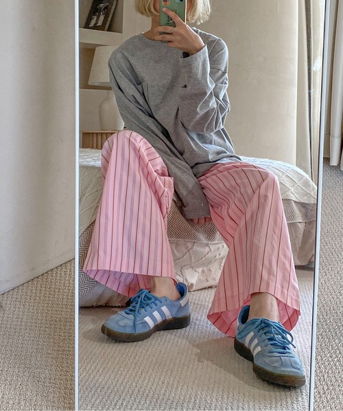 PILIT（ピリット）の「ストライプパジャマパンツ（その他パンツ・レディース・ピンク/ブルー・MEDIUM）」の8枚目の写真