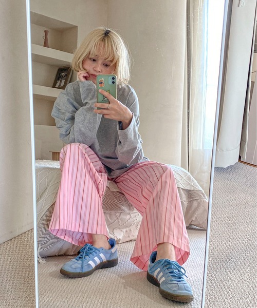 PILIT（ピリット）の「ストライプパジャマパンツ（その他パンツ・レディース・ピンク/ブルー・MEDIUM）」の9枚目の写真