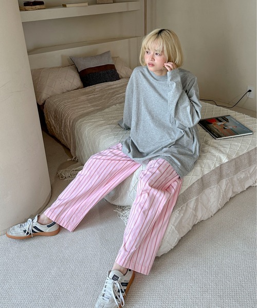 美品 ATON エイトン パジャマパンツ ストライプ ピンク 1/22(Sat) – ATON / zattu / new arrival | st company takasaki