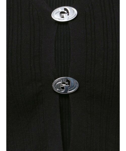 GYDA（ジェイダ）の「GDチャームニットカーディガン（カーディガン/ボレロ・レディース・スカイブルー/ブラック/オフホワイト・FREE）」の10枚目の写真