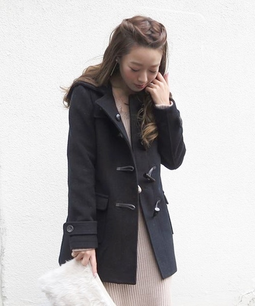 専用※cocoちゃん様　ノエラ♡ ファー付き ダッフルコート ベージュ 楽天市場】取り外し可能なフォックスファー付き2WAYショート