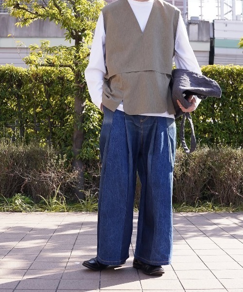 ohta（オータ）の「【ohta 】khaki vest（ベスト・メンズ・カーキ・1）」の6枚目の写真