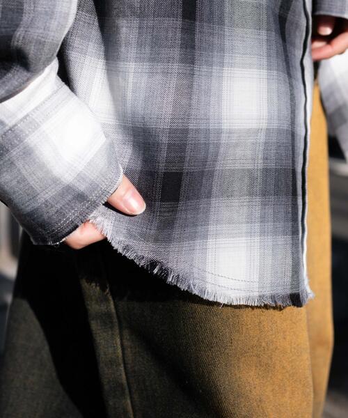 WEGO(ウィゴー)の「WEGO/【25年春夏新作】ヴィンテージライクBIGチェックシャツ(シャツ/ブラウス・レディース・ブラック/ネイビー/サックスブルー/ピンク・FREE)」の12枚目の写真