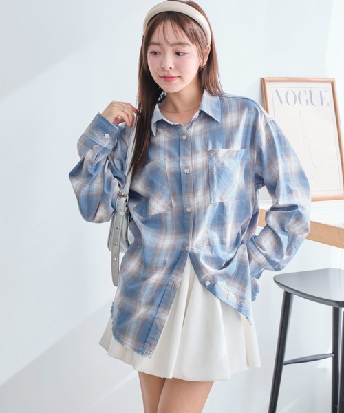 新品未使用　RETRO GRADE】シープビッグシャツ WEGO/【25年春夏新作】ヴィンテージライクBIGチェックシャツ
