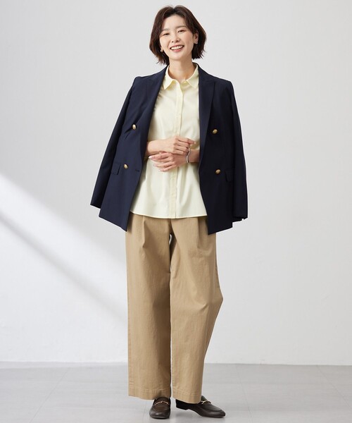 J.PRESS(ジェイプレス)の「【WEB限定・洗える】クラシックピンオックス シャツ(シャツ/ブラウス・レディース・ホワイト系/サックスブルー系/イエロー系・11/9)」の17枚目の写真