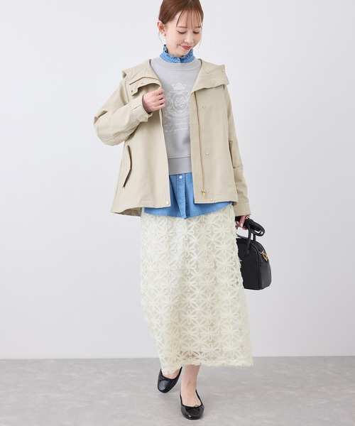 ROPE' PICNIC（ロペピクニック）の「フラワーチュールレースアイラインスカート（スカート・レディース・ライトグレー/ブラック/オフホワイト・36/38）」の18枚目の写真