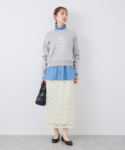 ROPE' PICNIC（ロペピクニック）の「フラワーチュールレースアイラインスカート（スカート・レディース・ライトグレー/ブラック/オフホワイト・36/38）」の19枚目の写真