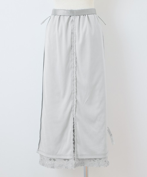 ROPE' PICNIC（ロペピクニック）の「フラワーチュールレースアイラインスカート（スカート・レディース・ライトグレー/ブラック/オフホワイト・36/38）」の8枚目の写真
