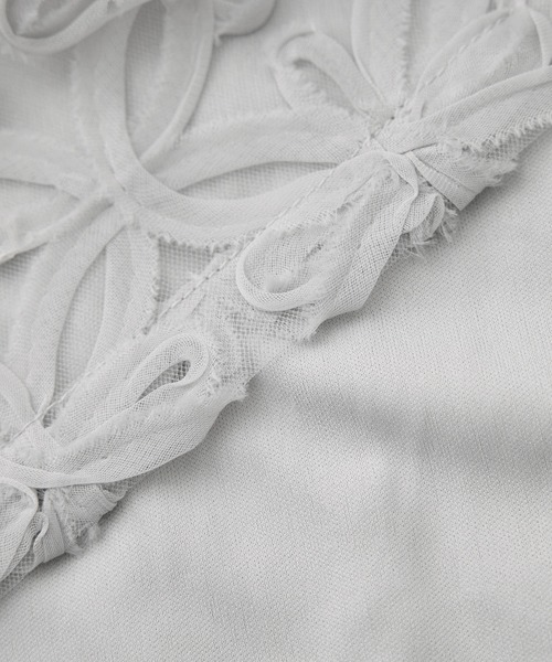 ROPE' PICNIC（ロペピクニック）の「フラワーチュールレースアイラインスカート（スカート・レディース・ライトグレー/ブラック/オフホワイト・36/38）」の5枚目の写真