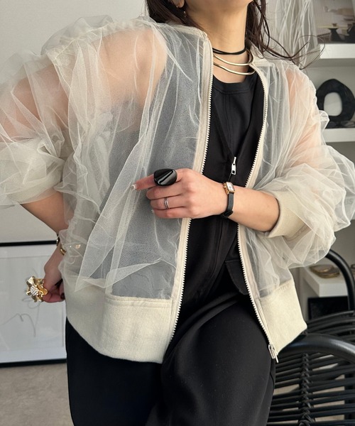 deux amour（ドゥーザムール）の「Wシアーブルゾン（ブルゾン・レディース・ベージュ/グレー/ブラック・FREE）」の21枚目の写真