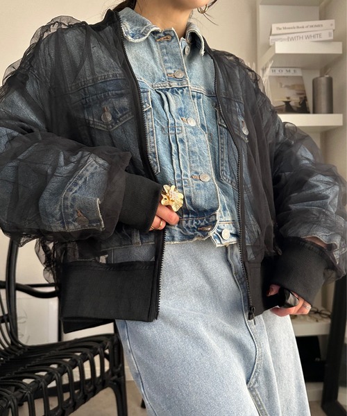 deux amour（ドゥーザムール）の「Wシアーブルゾン（ブルゾン・レディース・ベージュ/グレー/ブラック・FREE）」の9枚目の写真