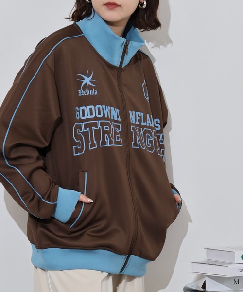 セール】Sideline printed track jacket / サイドライン