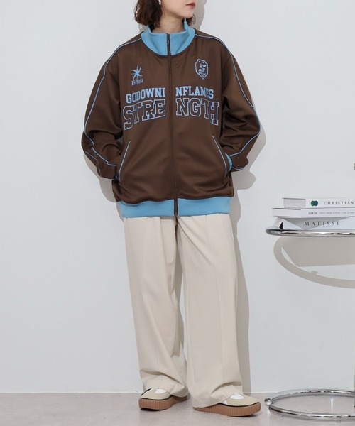 セール】Sideline printed track jacket / サイドライン