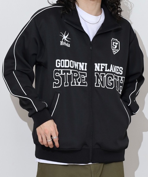 セール】Sideline printed track jacket / サイドライン