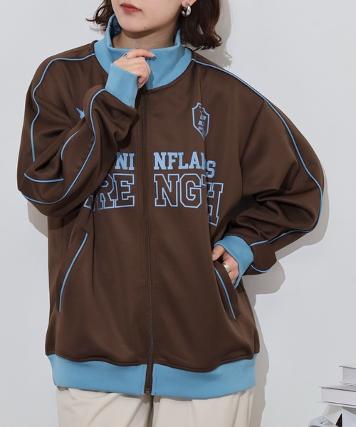 Sideline printed track jacket / サイドライン プリントトラック