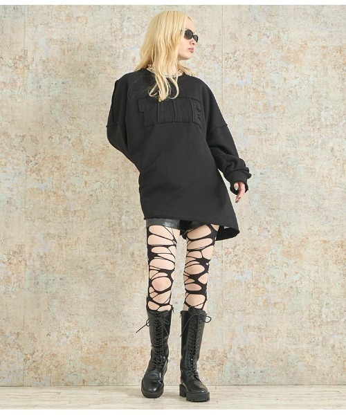 ANAP（アナップ）の「ロゴアウトシームトップス（Tシャツ/カットソー・レディース・ブラック/ホワイト/ピンク・FREE）」の12枚目の写真