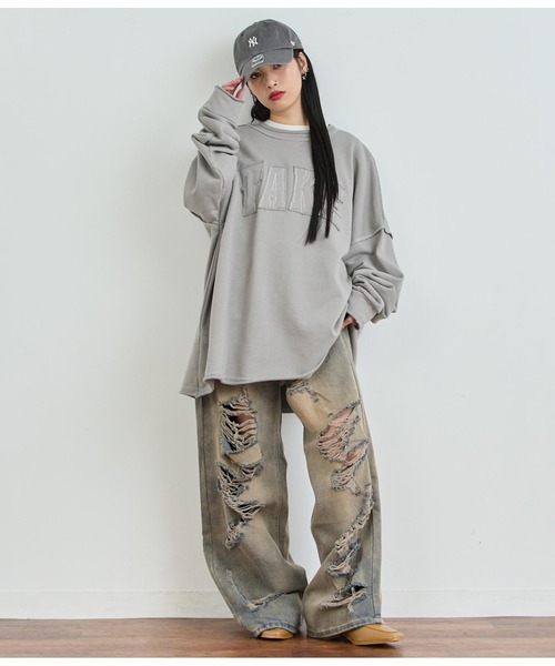 ANAP（アナップ）の「ロゴアウトシームトップス（Tシャツ/カットソー・レディース・ブラック/ホワイト/ピンク・FREE）」の20枚目の写真