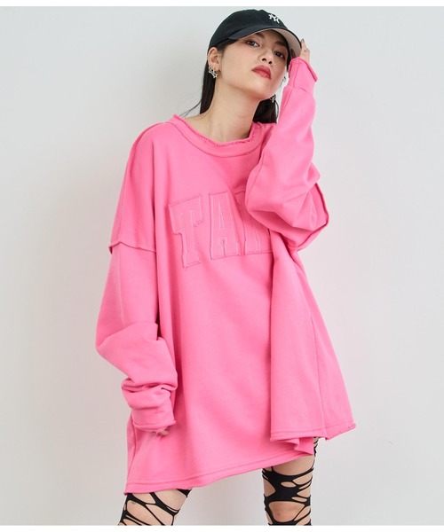 ANAP（アナップ）の「ロゴアウトシームトップス（Tシャツ/カットソー・レディース・ブラック/ホワイト/ピンク・FREE）」の22枚目の写真