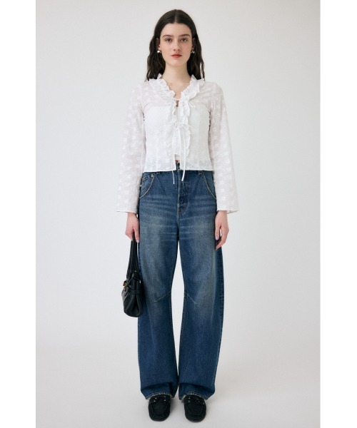 セール】FRONT TIE EYELET シャツ（シャツ/ブラウス）｜MOUSSY