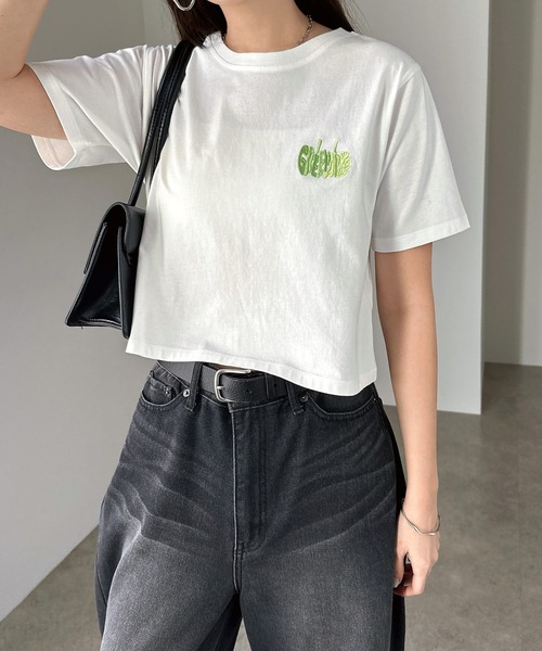 andme(アンドミー)の「フルーツロゴミニTシャツ(Tシャツ/カットソー・レディース・ホワイト系その他/ホワイト系その他2/ホワイト系その他3・M)」の4枚目の写真