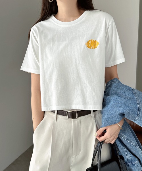 andme(アンドミー)の「フルーツロゴミニTシャツ(Tシャツ/カットソー・レディース・ホワイト系その他/ホワイト系その他2/ホワイト系その他3・M)」の10枚目の写真