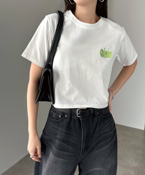 andme(アンドミー)の「フルーツロゴミニTシャツ(Tシャツ/カットソー・レディース・ホワイト系その他/ホワイト系その他2/ホワイト系その他3・M)」の5枚目の写真