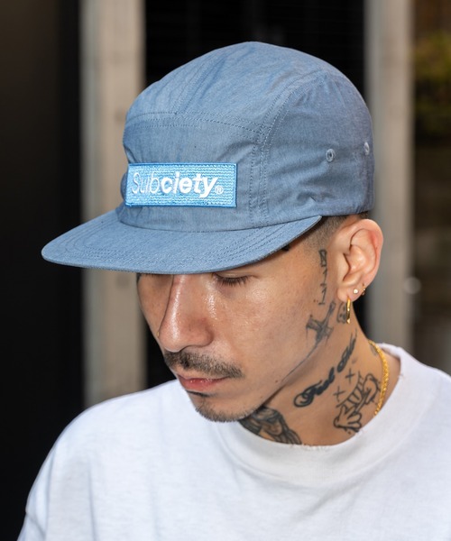 Subciety(サブサエティ)の「Box logo camp cap(キャップ・メンズ・ブルー/ブラック/ベージュ・FREE)」の3枚目の写真