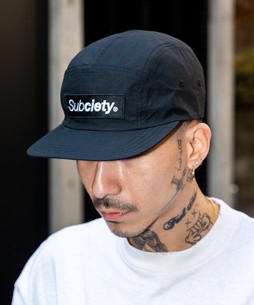 Subciety(サブサエティ)の「Box logo camp cap(キャップ・メンズ・ブルー/ブラック/ベージュ・FREE)」の2枚目の写真