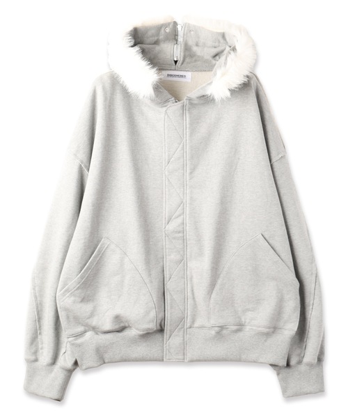 DISCOVERED（ディスカバード）の「B-7 SWEAT ZIP HOODIE（パーカー・メンズ・ブラック/グレー・3/1）」の3枚目の写真