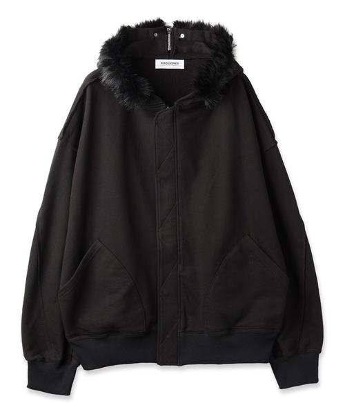 DISCOVERED（ディスカバード）の「B-7 SWEAT ZIP HOODIE（パーカー・メンズ・ブラック/グレー・3/1）」の5枚目の写真