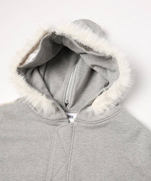 DISCOVERED（ディスカバード）の「B-7 SWEAT ZIP HOODIE（パーカー・メンズ・ブラック/グレー・3/1）」の7枚目の写真