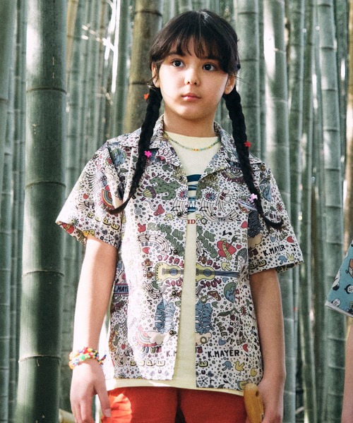 KRIFF MAYER Kid's Collection（クリフメイヤーキッズコレクション）の「【撥水・防汚・透湿・UVカット・ストレッチ】かるさらエアーエンジョイシャツ（シャツ/ブラウス・キッズ・サックスブルー/ナチュラル/グレー/イエロー・120/130/140/150/160/170）」の2枚目の写真