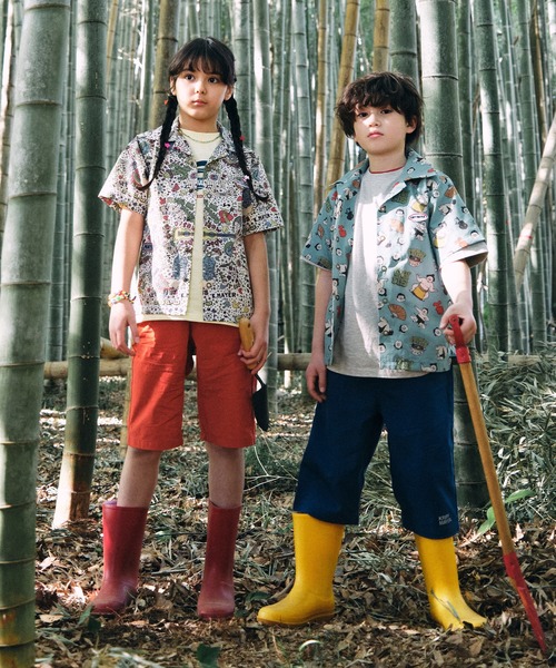 KRIFF MAYER Kid's Collection（クリフメイヤーキッズコレクション）の「【撥水・防汚・透湿・UVカット・ストレッチ】かるさらエアーエンジョイシャツ（シャツ/ブラウス・キッズ・サックスブルー/ナチュラル/グレー/イエロー・120/130/140/150/160/170）」の5枚目の写真