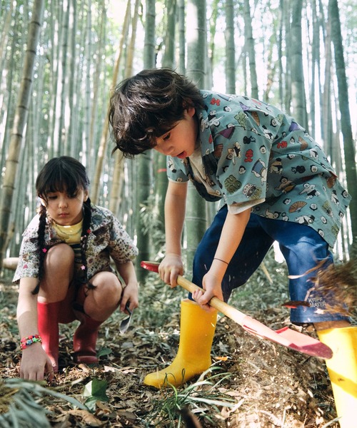 KRIFF MAYER Kid's Collection（クリフメイヤーキッズコレクション）の「【撥水・防汚・透湿・UVカット・ストレッチ】かるさらエアーエンジョイシャツ（シャツ/ブラウス・キッズ・サックスブルー/ナチュラル/グレー/イエロー・120/130/140/150/160/170）」の6枚目の写真