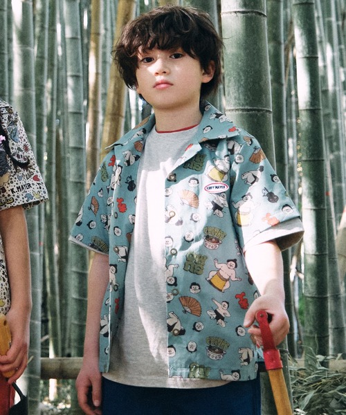 KRIFF MAYER Kid's Collection（クリフメイヤーキッズコレクション）の「【撥水・防汚・透湿・UVカット・ストレッチ】かるさらエアーエンジョイシャツ（シャツ/ブラウス・キッズ・サックスブルー/ナチュラル/グレー/イエロー・120/130/140/150/160/170）」の7枚目の写真