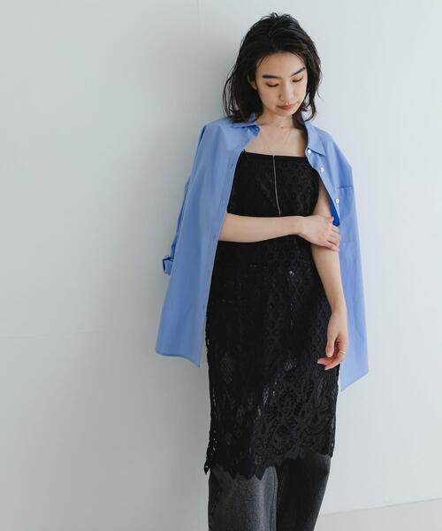 URBAN RESEARCH（アーバンリサーチ）の「インドレースベアキャミワンピース（ワンピース・レディース・オフホワイト/ブラック・FREE）」の21枚目の写真