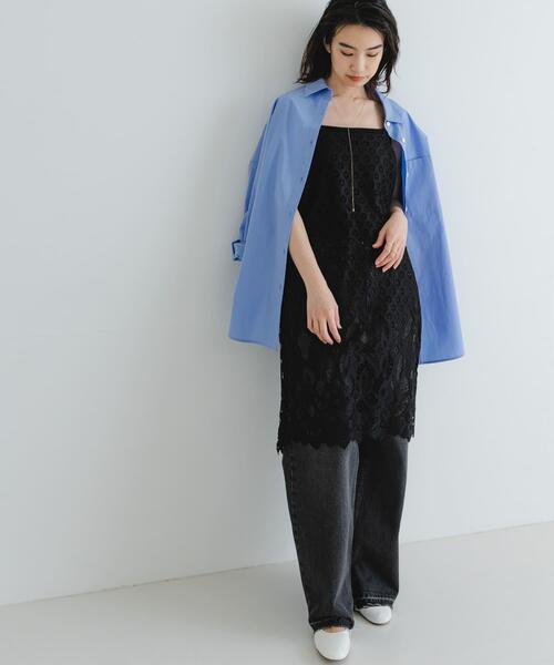 URBAN RESEARCH（アーバンリサーチ）の「インドレースベアキャミワンピース（ワンピース・レディース・オフホワイト/ブラック・FREE）」の22枚目の写真