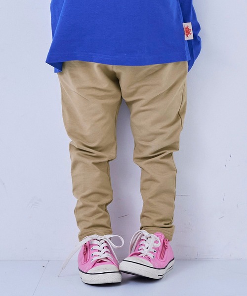 Life Support Products（ライフサポートプロダクツ）の「【26年春夏新色】【防汚加工】ストレッチパンツ（スウェットパンツ・キッズ・マスタード/ラベンダー/オレンジ/ライトグリーン/杢グレー/ターコイズブルー/ブラック/ライトブルー/カーキ/チャコール/ライトピンク/テラコッタ/パープル/ライトブラウン/レッド/グリーン/ネイビー・80/90/95/100/110/120/130）」の4枚目の写真