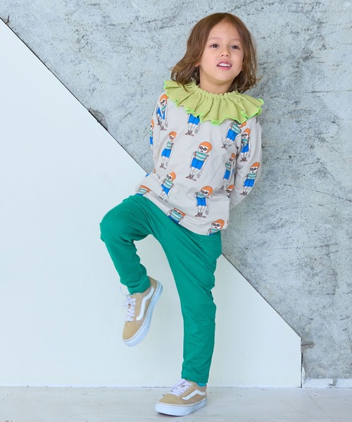 Life Support Products（ライフサポートプロダクツ）の「【26年春夏新色】【防汚加工】ストレッチパンツ（スウェットパンツ・キッズ・マスタード/ラベンダー/オレンジ/ライトグリーン/杢グレー/ターコイズブルー/ブラック/ライトブルー/カーキ/チャコール/ライトピンク/テラコッタ/パープル/ライトブラウン/レッド/グリーン/ネイビー・80/90/95/100/110/120/130）」の20枚目の写真