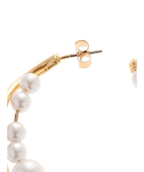 EVRIS（エヴリス）の「PEARL MIX HOOPピアス（ピアス（両耳用）・レディース・シルバー/ゴールド・FREE）」の7枚目の写真