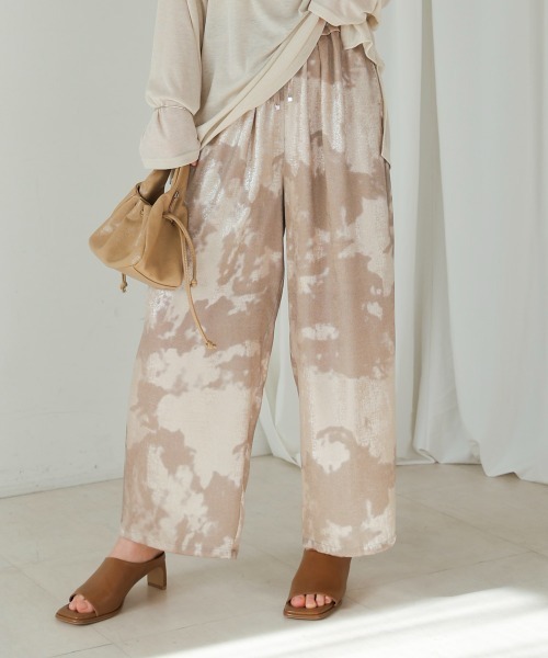 Bou Jeloud（ブージュルード）の「シャイニーパンツ（その他パンツ・レディース・グレー/ブラウン・38）」の2枚目の写真