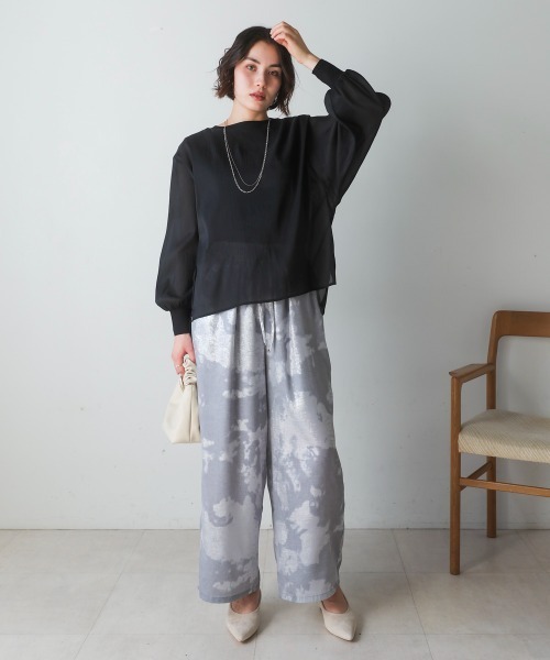 Bou Jeloud（ブージュルード）の「シャイニーパンツ（その他パンツ・レディース・グレー/ブラウン・38）」の3枚目の写真