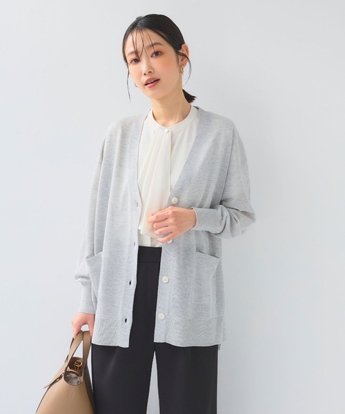 CROSS FUNCTION(クロスファンクション)の「《シワになりにくい》正解シルキードライラッフル半袖ブラウス【CF/クロスファンクション】(シャツ/ブラウス・レディース・ライラック/オフホワイト/ライトグレー・L/M/LL)」の16枚目の写真