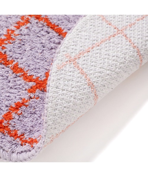 Francfranc（フランフラン）の「ウィンドウペン チェアパッド φ360 パープル×オレンジ（クッション/クッションカバー・レディース・パープル・FREE）」の3枚目の写真